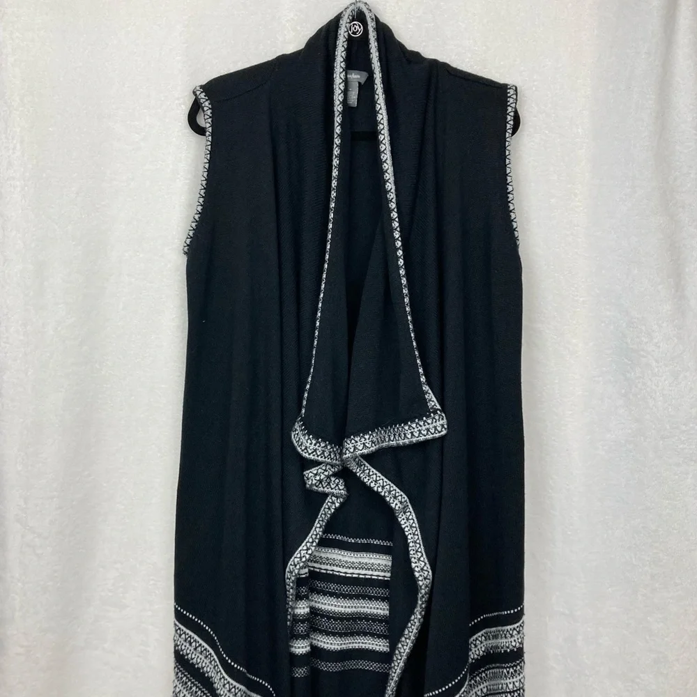 Neiman Marcus Women’s Waterfall Open Vest Duster sz Medium Wool Blend